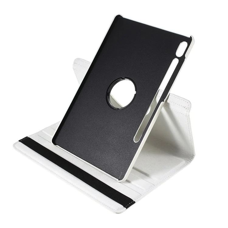 For Samsung Galaxy Tab S6 SM-T860 (Wi-Fi) Leather Tablet Protective Case with Rotary Stand - White-Cellmalls