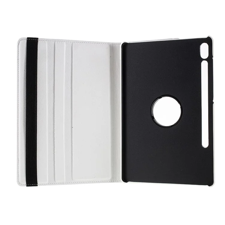 For Samsung Galaxy Tab S6 SM-T860 (Wi-Fi) Leather Tablet Protective Case with Rotary Stand - White-Cellmalls
