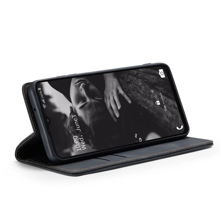 CASEME 013 Series For Samsung Galaxy A23 5G (Global Version) / 4G Phone Case Bag Auto-absorbed PU Leather Wallet Foldable Stand Phone Cover - Black-Cellmalls