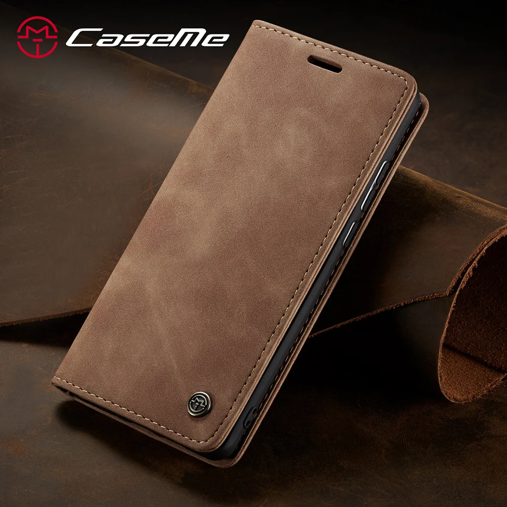 CASEME 013 Series Auto-absorbed Leather Wallet Case for Samsung Galaxy A20/A30 - Black-Cellmalls