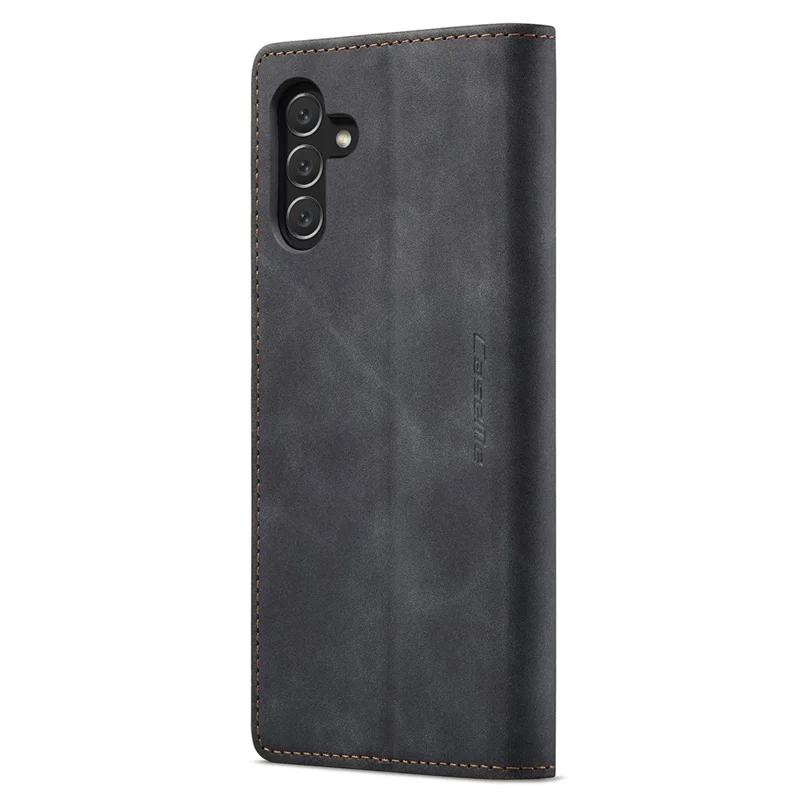 CASEME 013 Series Phone Shell for Samsung Galaxy A24 4G (162.1 x 77.6 x 8.3mm) PU Leather Case Wallet Stand Flip Cover - Black-Cellmalls