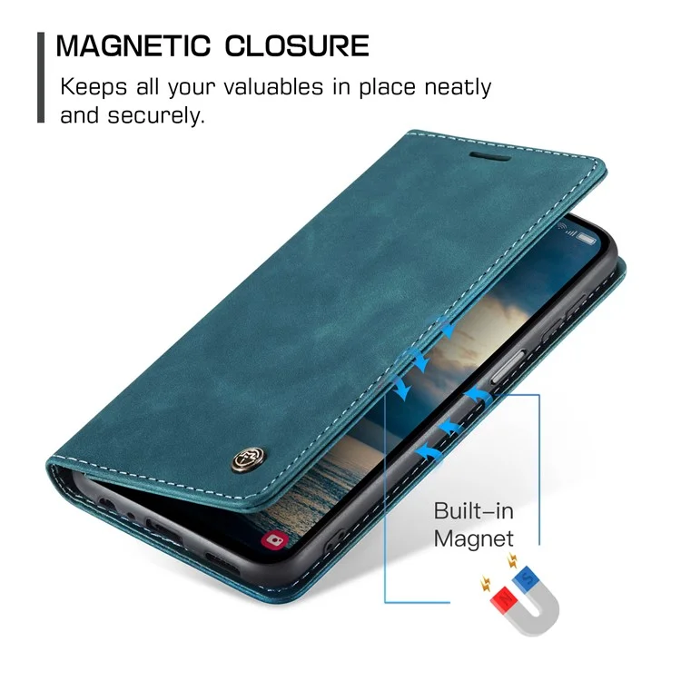 CASEME 013 Series For Samsung Galaxy A25 5G (Global) (161.0 x 76.5 x 8.3mm) Case Wallet Folio Phone Cover - Blue-Cellmalls