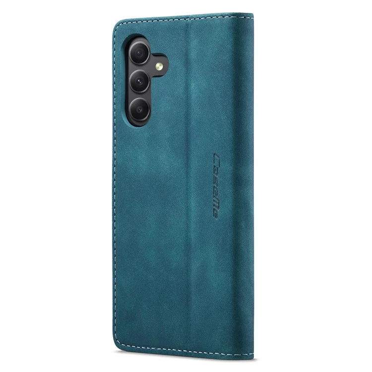 CASEME 013 Series For Samsung Galaxy A25 5G (Global) (161.0 x 76.5 x 8.3mm) Case Wallet Folio Phone Cover - Blue-Cellmalls