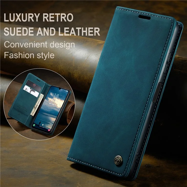 CASEME 013 Series For Samsung Galaxy A25 5G (Global) (161.0 x 76.5 x 8.3mm) Case Wallet Folio Phone Cover - Blue-Cellmalls