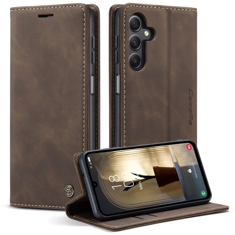 CASEME 013 Series For Samsung Galaxy A25 5G (Global) (161.0 x 76.5 x 8.3mm) Case Wallet Folio Phone Cover - Blue-Cellmalls