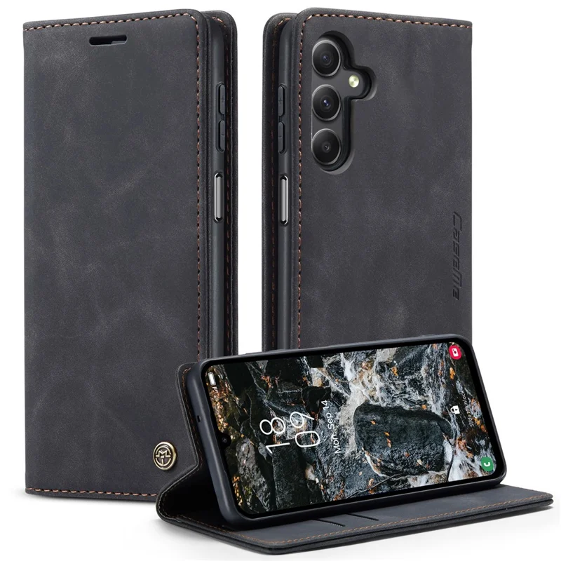 CASEME 013 Series For Samsung Galaxy A25 5G (Global) (161.0 x 76.5 x 8.3mm) Case Wallet Folio Phone Cover - Blue-Cellmalls