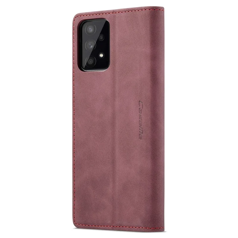 CASEME 013 Series Wallet Function PU Leather + TPU Mobile Phone Shell Auto-absorbed Magnetic Closing Case for Samsung Galaxy A33 5G - Red-Cellmalls