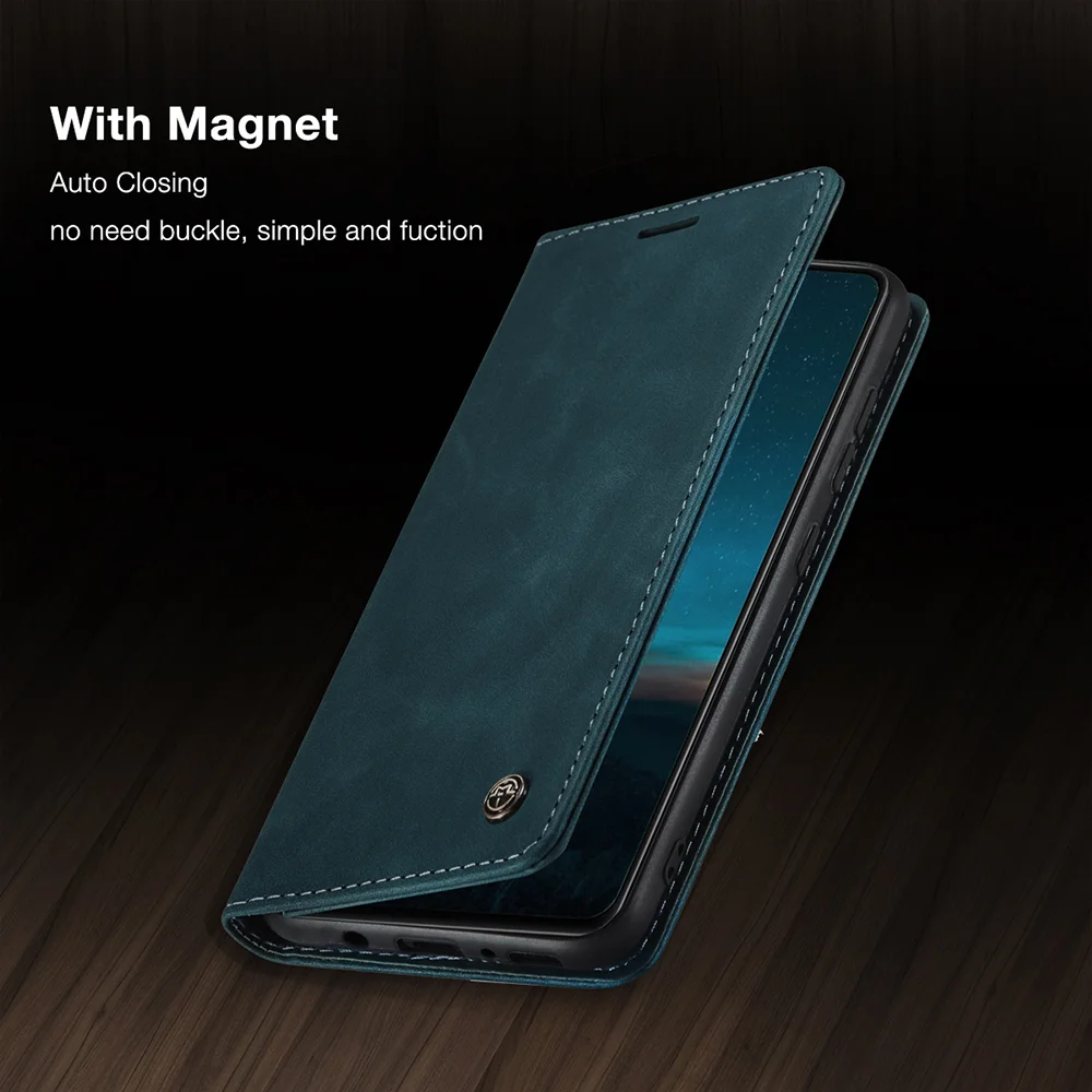 CASEME 013 Series Auto-absorbed Simple Leather Flip Cover for Samsung Galaxy A31 - Black-Cellmalls