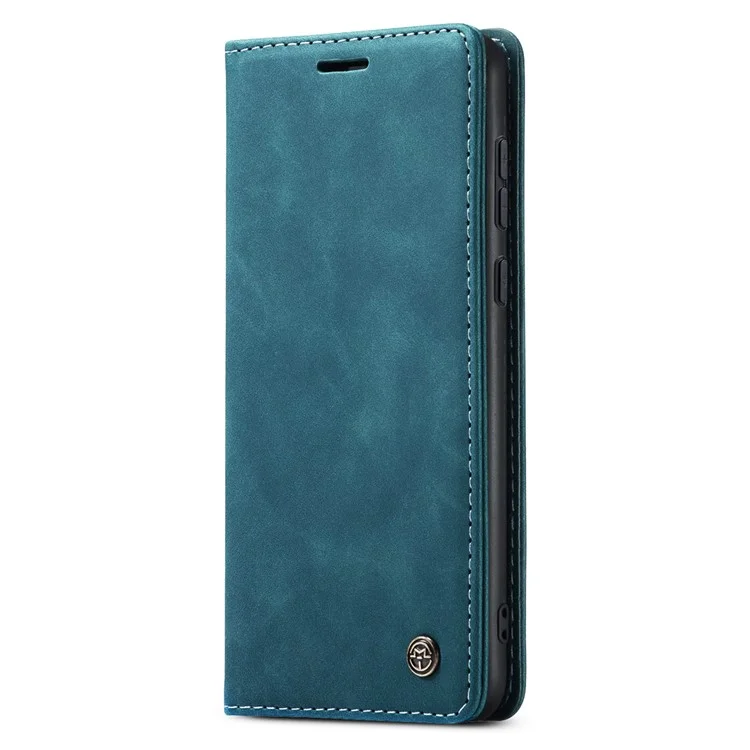 CASEME 013 Series For Samsung Galaxy A35 5G Case Stand Magnetic PU Leather Phone Cover - Blue-Cellmalls