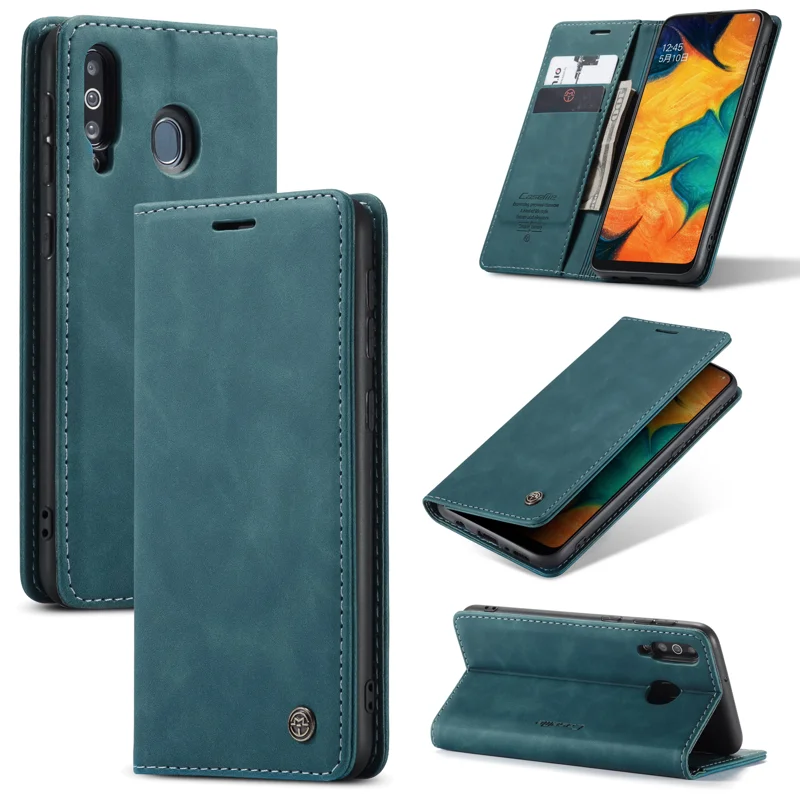 For Samsung Galaxy M30 / Galaxy A40s Case CASEME 013 Series Card Holder Stand Leather Phone Cover - Brown-Cellmalls