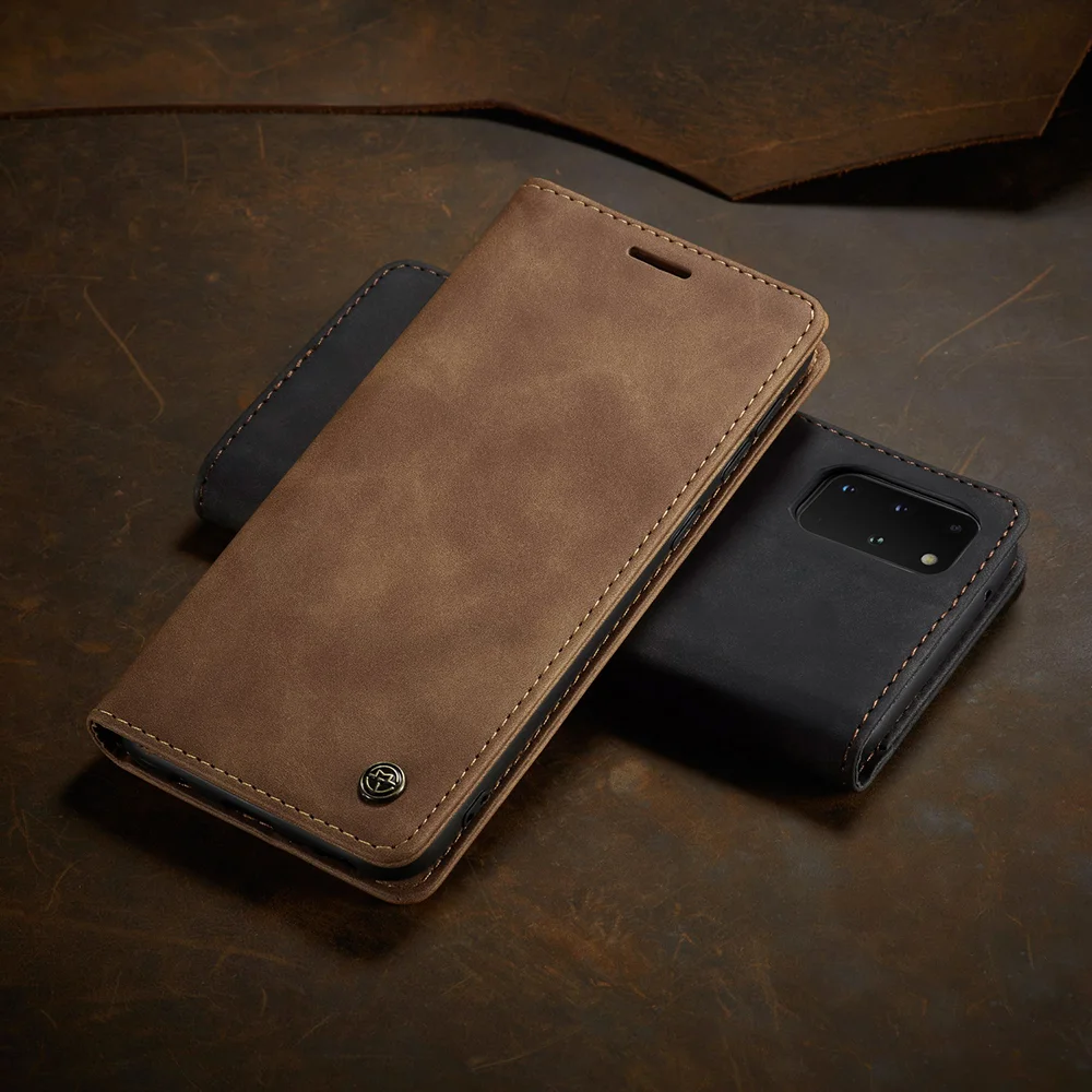 CASEME 013 Series Cover Auto-absorbed Leather Wallet Case for Samsung Galaxy A41 (Global Version) - Black-Cellmalls