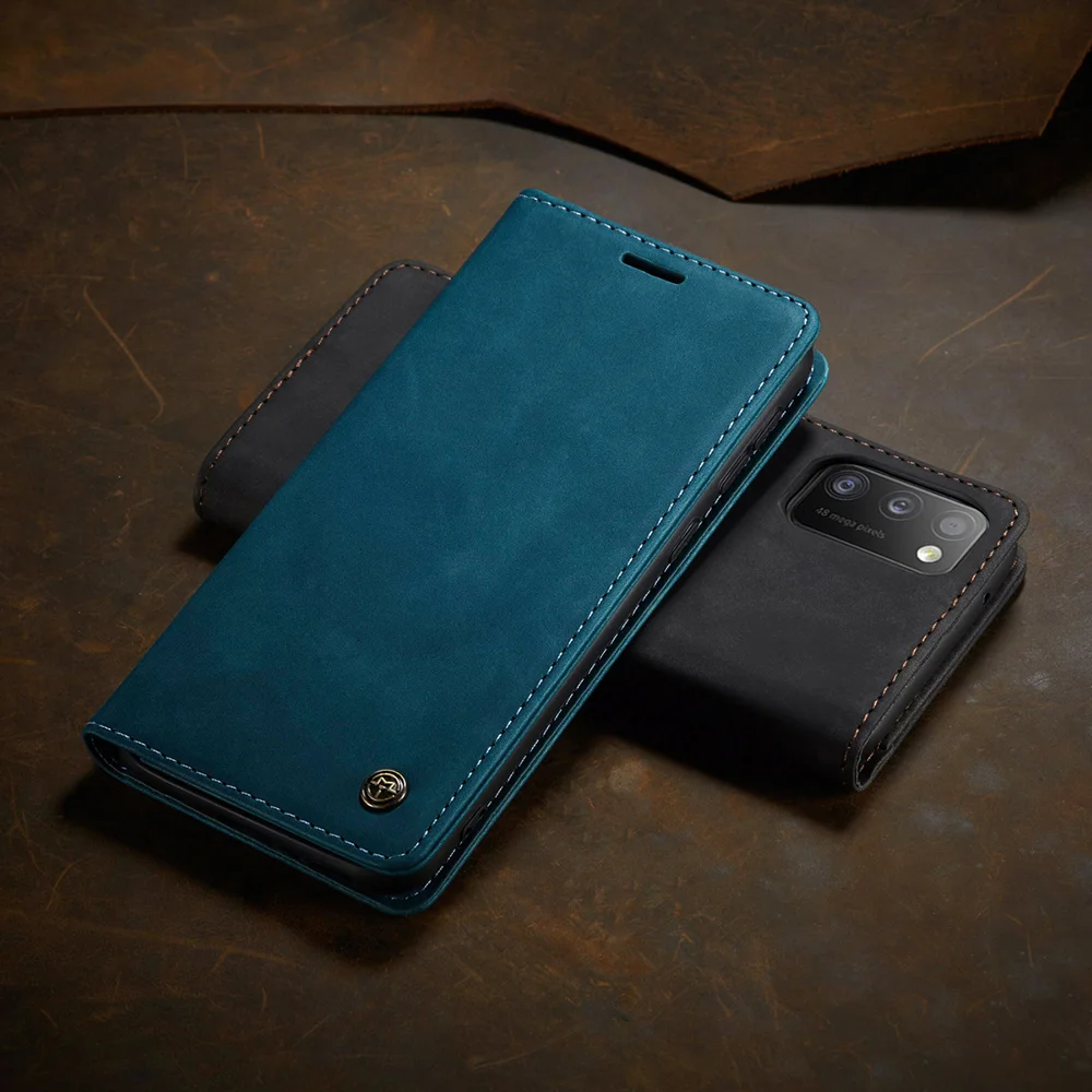 CASEME 013 Series Cover Auto-absorbed Leather Wallet Case for Samsung Galaxy A41 (Global Version) - Black-Cellmalls