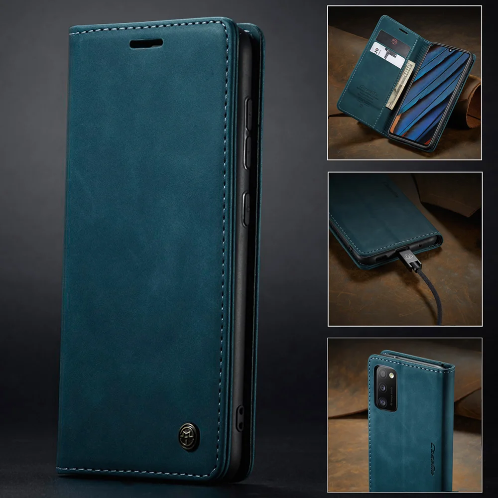 CASEME 013 Series Cover Auto-absorbed Leather Wallet Case for Samsung Galaxy A41 (Global Version) - Black-Cellmalls