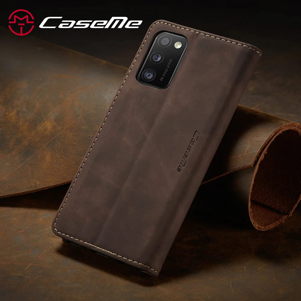 CASEME 013 Series Cover Auto-absorbed Leather Wallet Case for Samsung Galaxy A41 (Global Version) - Black-Cellmalls