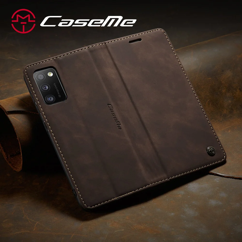 CASEME 013 Series Cover Auto-absorbed Leather Wallet Case for Samsung Galaxy A41 (Global Version) - Black-Cellmalls