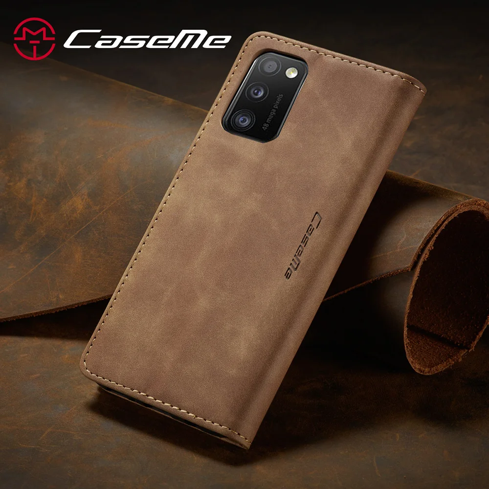 CASEME 013 Series Cover Auto-absorbed Leather Wallet Case for Samsung Galaxy A41 (Global Version) - Black-Cellmalls