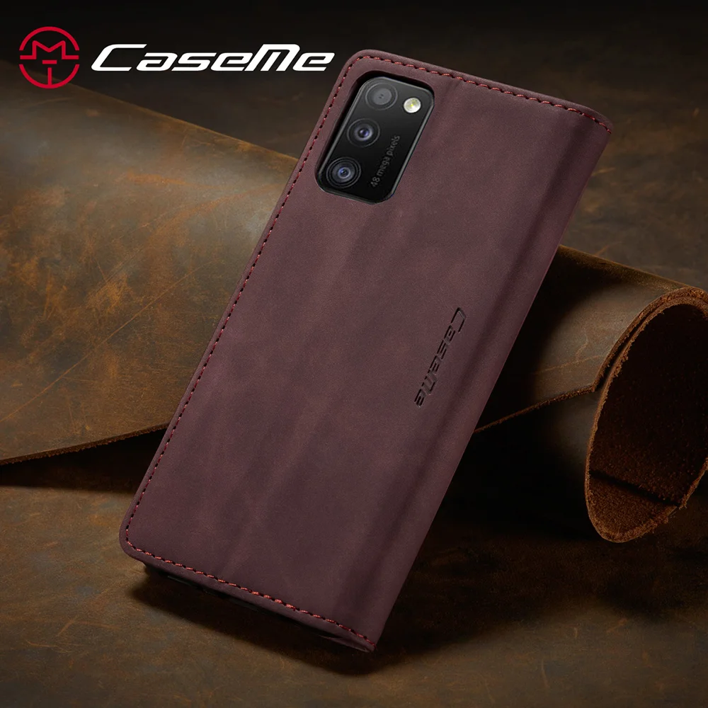 CASEME 013 Series Cover Auto-absorbed Leather Wallet Case for Samsung Galaxy A41 (Global Version) - Black-Cellmalls