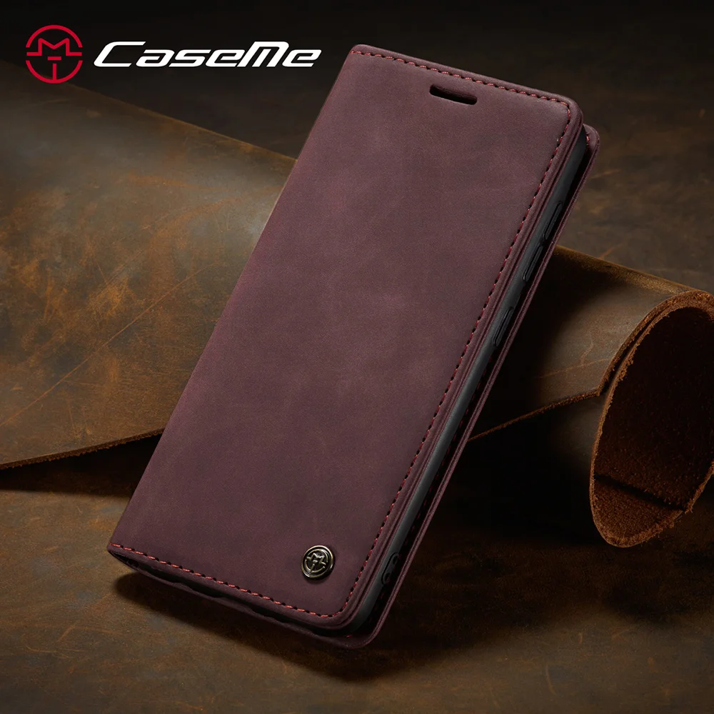 CASEME 013 Series Cover Auto-absorbed Leather Wallet Case for Samsung Galaxy A41 (Global Version) - Black-Cellmalls
