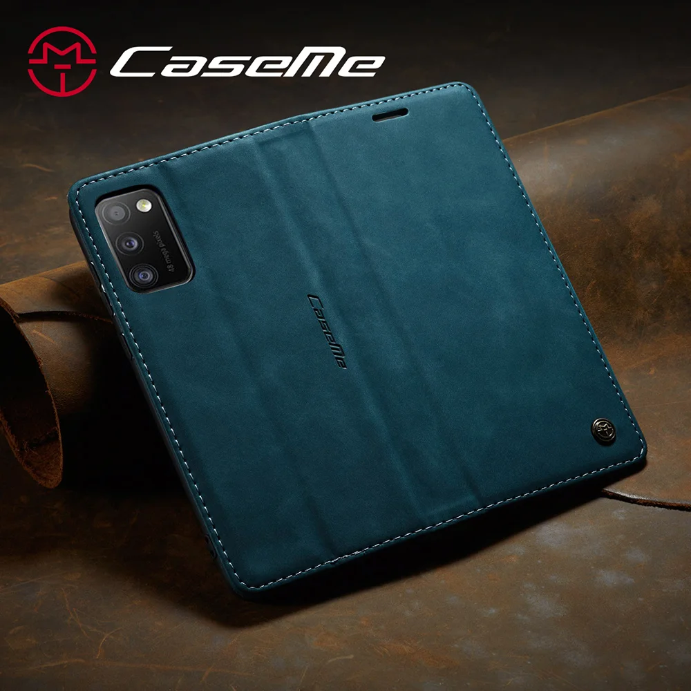 CASEME 013 Series Cover Auto-absorbed Leather Wallet Case for Samsung Galaxy A41 (Global Version) - Black-Cellmalls