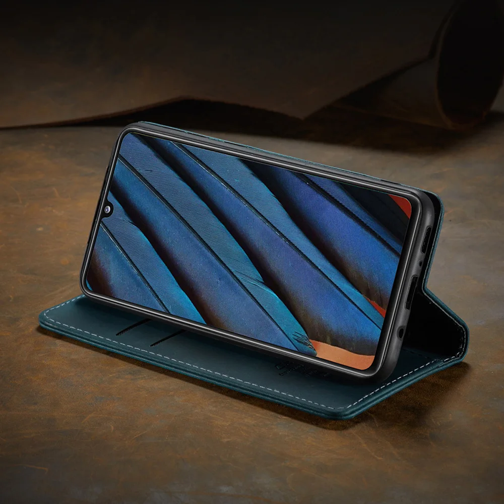 CASEME 013 Series Cover Auto-absorbed Leather Wallet Case for Samsung Galaxy A41 (Global Version) - Black-Cellmalls