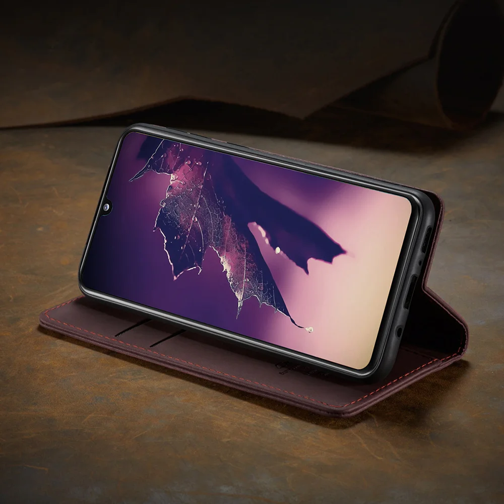 CASEME 013 Series Cover Auto-absorbed Leather Wallet Case for Samsung Galaxy A41 (Global Version) - Black-Cellmalls