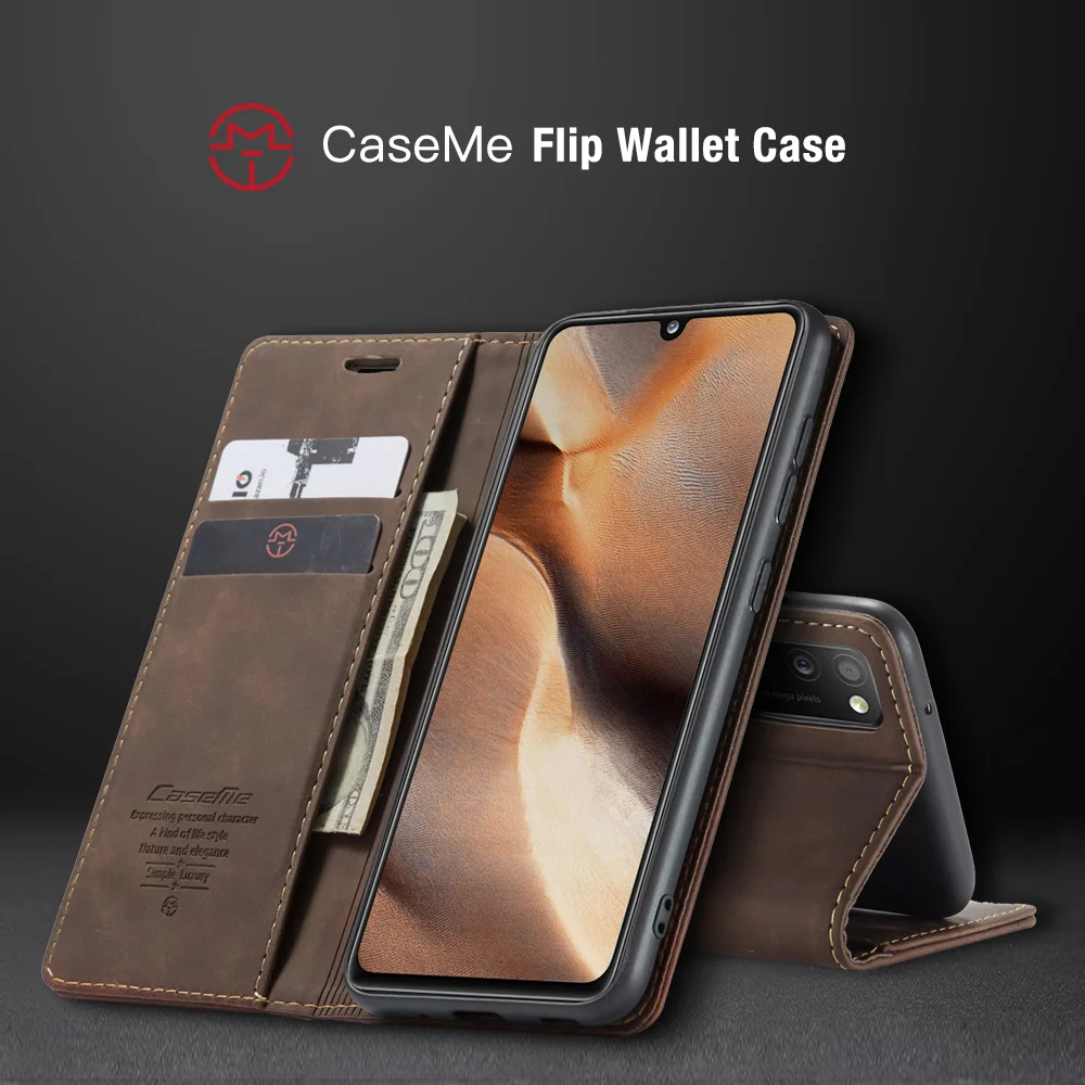 CASEME 013 Series Cover Auto-absorbed Leather Wallet Case for Samsung Galaxy A41 (Global Version) - Black-Cellmalls