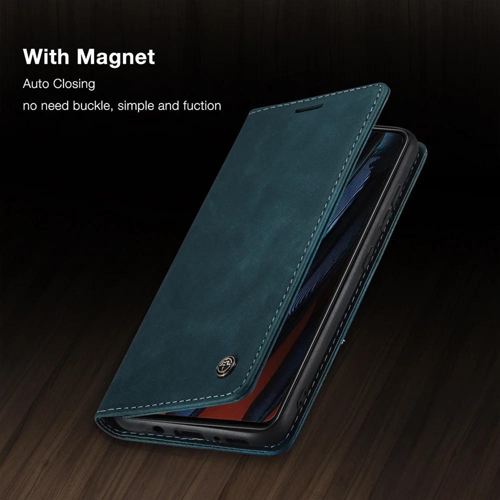 CASEME 013 Series Cover Auto-absorbed Leather Wallet Case for Samsung Galaxy A41 (Global Version) - Black-Cellmalls