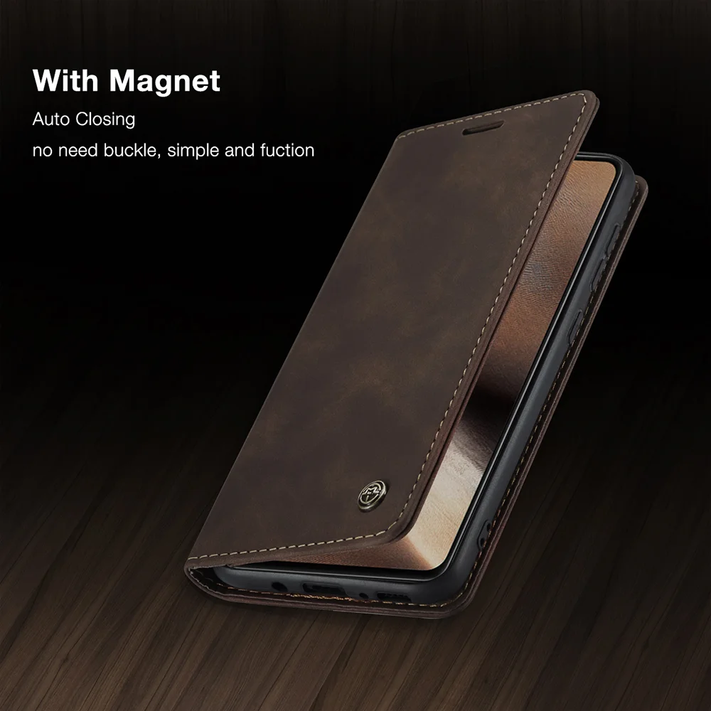 CASEME 013 Series Cover Auto-absorbed Leather Wallet Case for Samsung Galaxy A41 (Global Version) - Black-Cellmalls