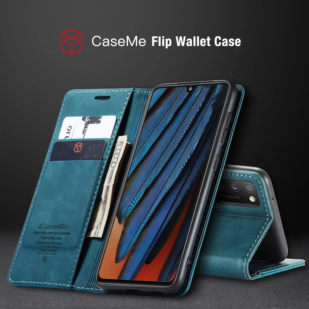 CASEME 013 Series Cover Auto-absorbed Leather Wallet Case for Samsung Galaxy A41 (Global Version) - Black-Cellmalls