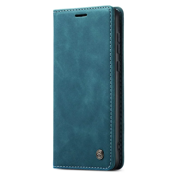 CASEME 013 Series For Samsung Galaxy A55 5G Case PU Leather Stand View Business Phone Cover - Blue-Cellmalls
