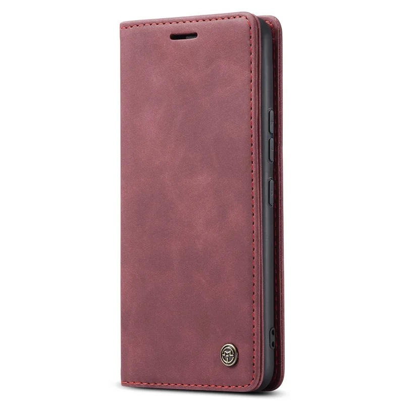 CASEME 013 Series Phone Case for Samsung Galaxy A54 5G PU Leather Case Wallet Stand Shockproof Cover - Wine Red-Cellmalls