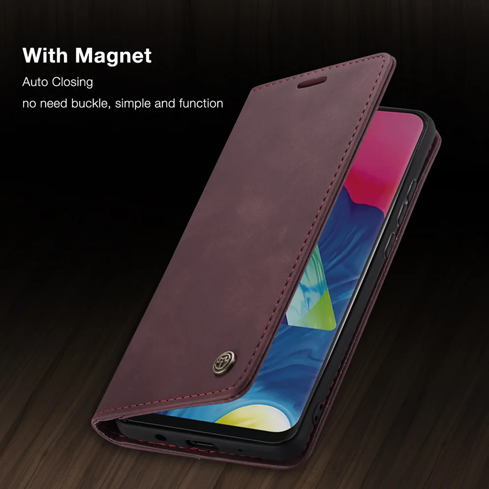 CASEME 013 Series for Samsung Galaxy M10 Retro Flip Leather Phone Case - Black-Cellmalls