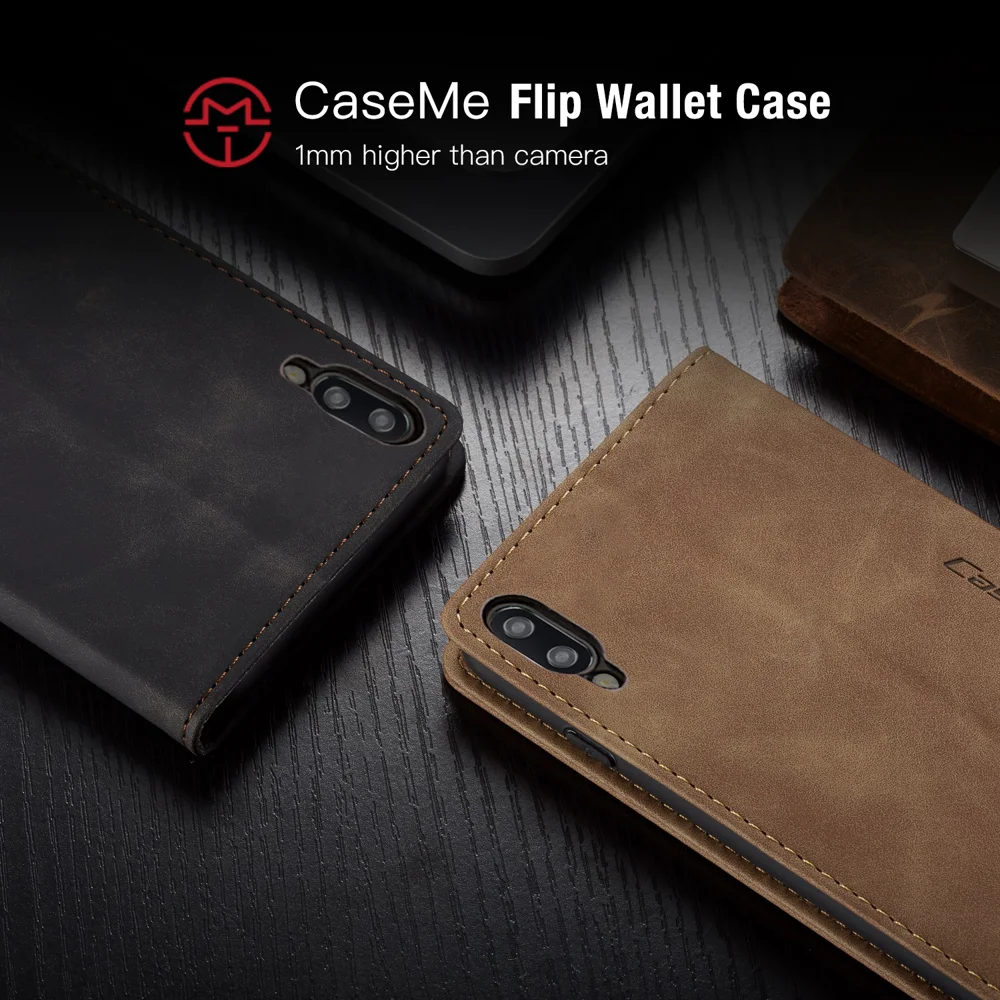 CASEME 013 Series for Samsung Galaxy M10 Retro Flip Leather Phone Case - Black-Cellmalls