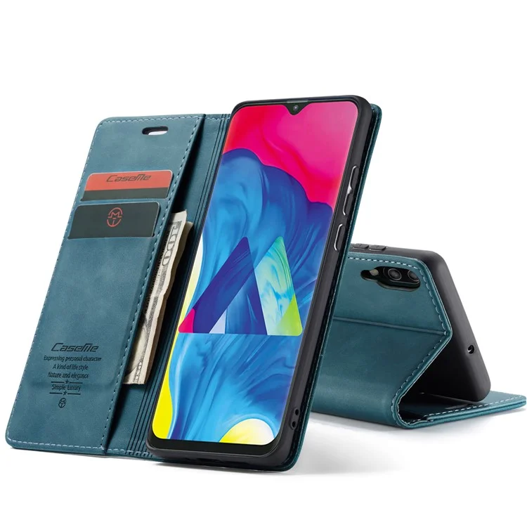 CASEME 013 Series for Samsung Galaxy M10 Retro Flip Leather Phone Case - Black-Cellmalls