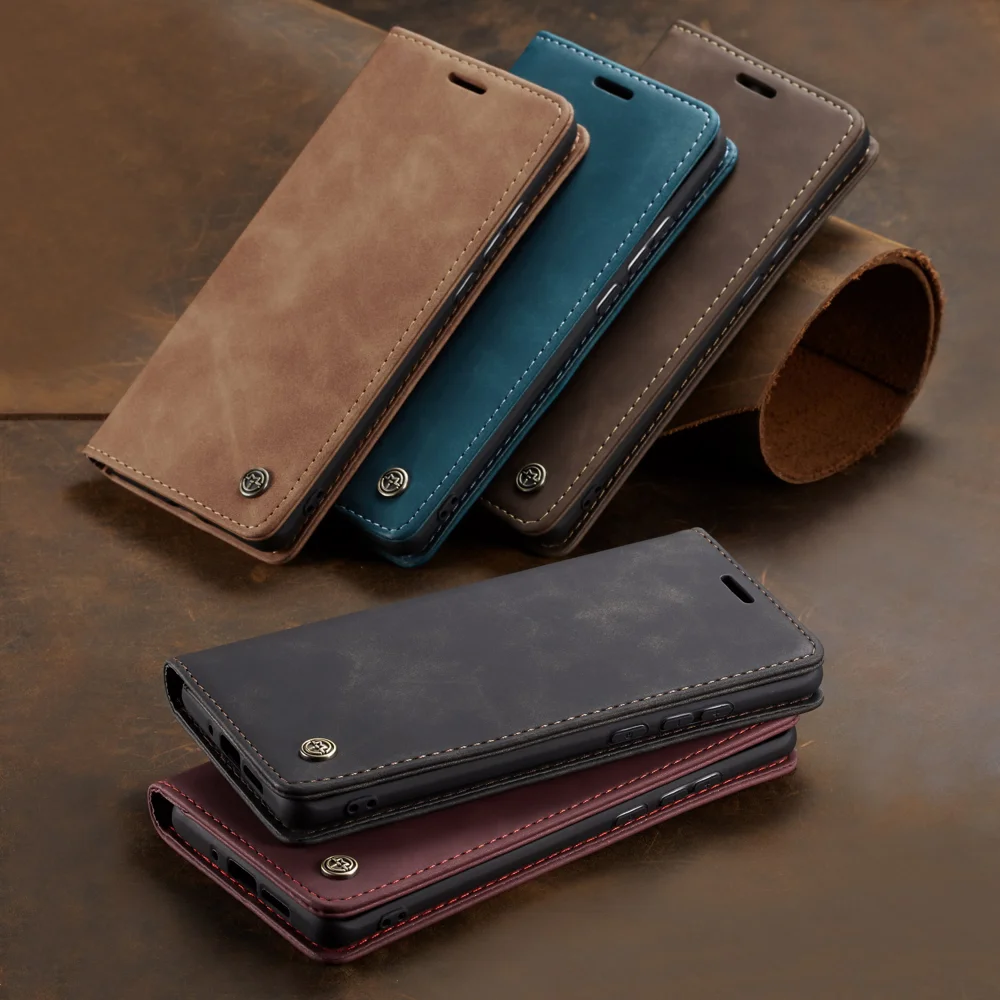 CASEME 013 Series Auto-absorbed Leather Wallet Phone Cover for Samsung Galaxy M20 - Blue-Cellmalls