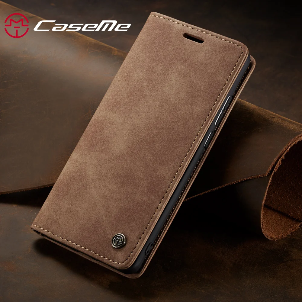 CASEME 013 Series Auto-absorbed Leather Wallet Phone Cover for Samsung Galaxy M20 - Blue-Cellmalls