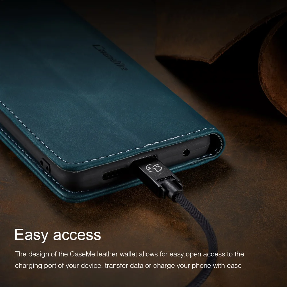 CASEME 013 Series Auto-absorbed Leather Wallet Case Flip Shell for Samsung Galaxy A70s - Black-Cellmalls
