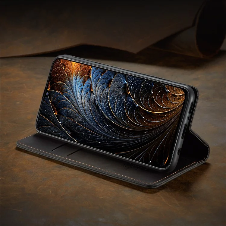 CASEME 013 Series Auto-absorbed Leather Shell for Samsung Galaxy M31 - Black-Cellmalls