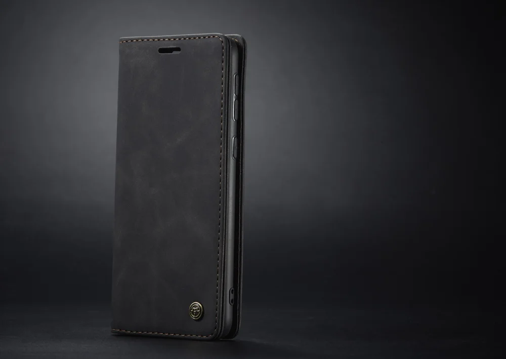 CASEME 013 Series Auto-absorbed Leather Wallet Case Flip Shell for Samsung Galaxy A70s - Black-Cellmalls