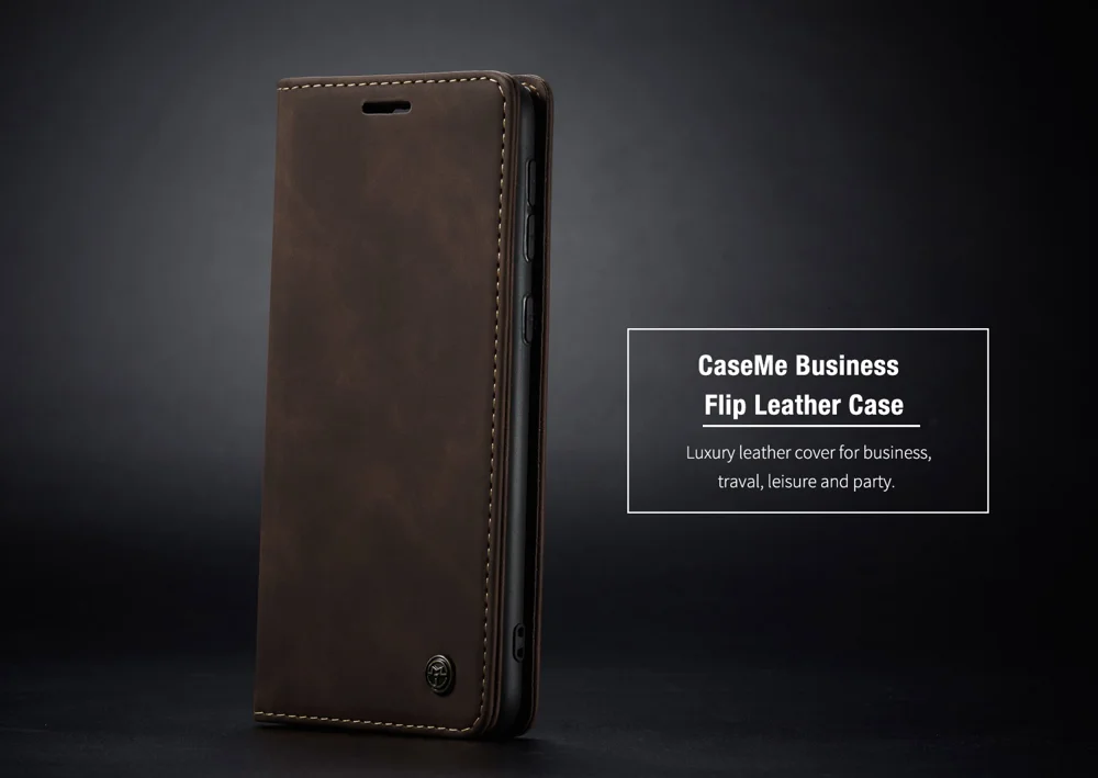 CASEME 013 Series Auto-absorbed Leather Wallet Case Flip Shell for Samsung Galaxy A70s - Black-Cellmalls