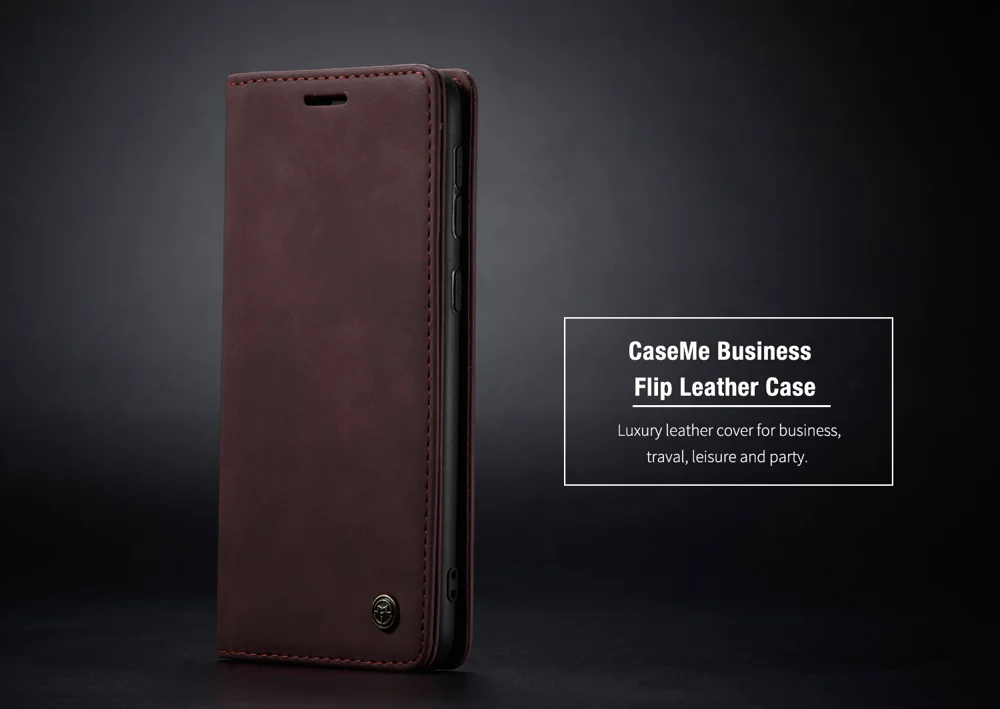 CASEME 013 Series Auto-absorbed Leather Wallet Case Flip Shell for Samsung Galaxy A70s - Black-Cellmalls