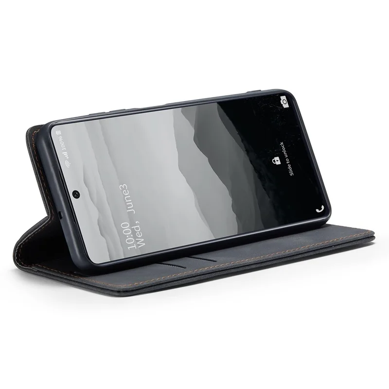 CASEME 013 Series Flip Wallet Leather Phone Cover for Samsung Galaxy A71 - Black-Cellmalls