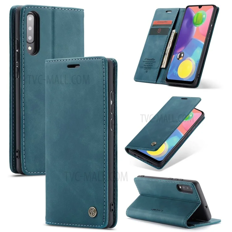 CASEME 013 Series Auto-absorbed Leather Wallet Case Flip Shell for Samsung Galaxy A70s - Black-Cellmalls