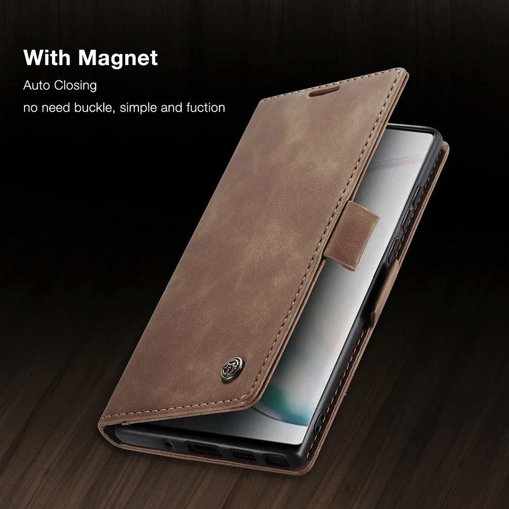 CASEME 013 Series Auto-absorbed Leather Flip Cover for Samsung Galaxy A81/Note 10 Lite - Black-Cellmalls