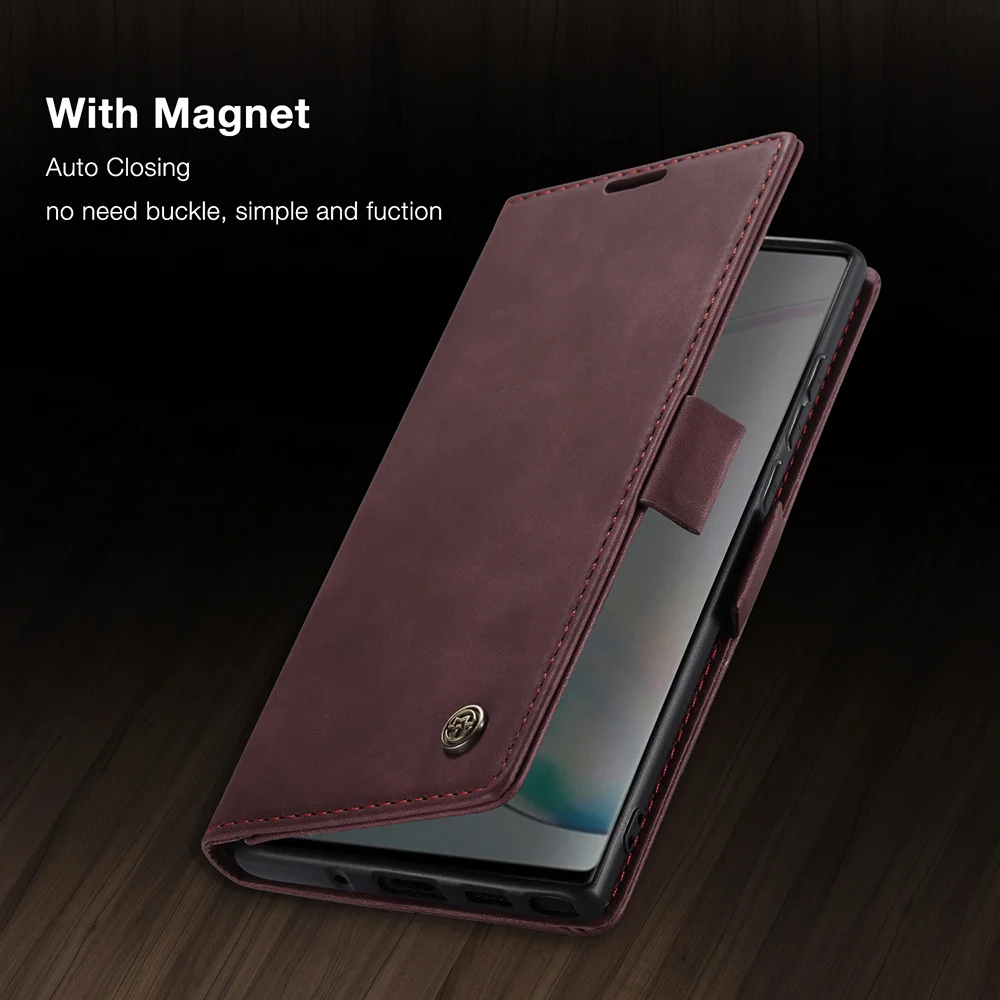 CASEME 013 Series Auto-absorbed Leather Flip Cover for Samsung Galaxy A81/Note 10 Lite - Black-Cellmalls