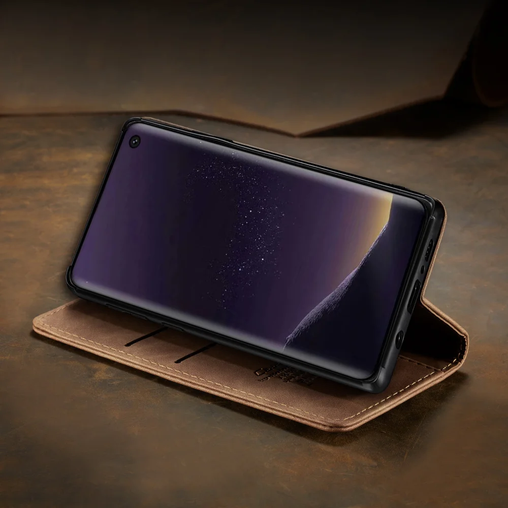 CASEME 013 Series for Samsung Galaxy S10e PU Leather Case [Auto-absorbed] [Wallet Stand] - Black-Cellmalls