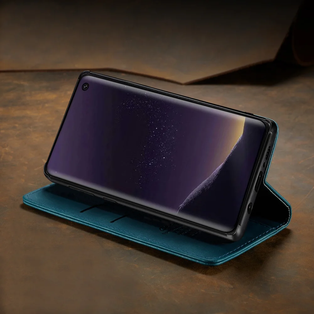 CASEME 013 Series for Samsung Galaxy S10e PU Leather Case [Auto-absorbed] [Wallet Stand] - Black-Cellmalls