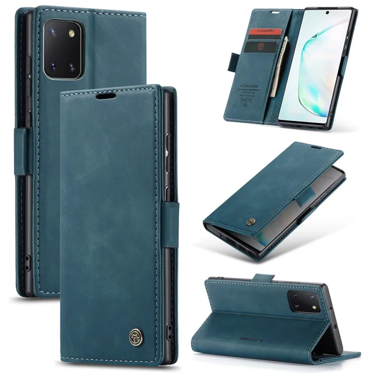 CASEME 013 Series Auto-absorbed Leather Flip Cover for Samsung Galaxy A81/Note 10 Lite - Black-Cellmalls