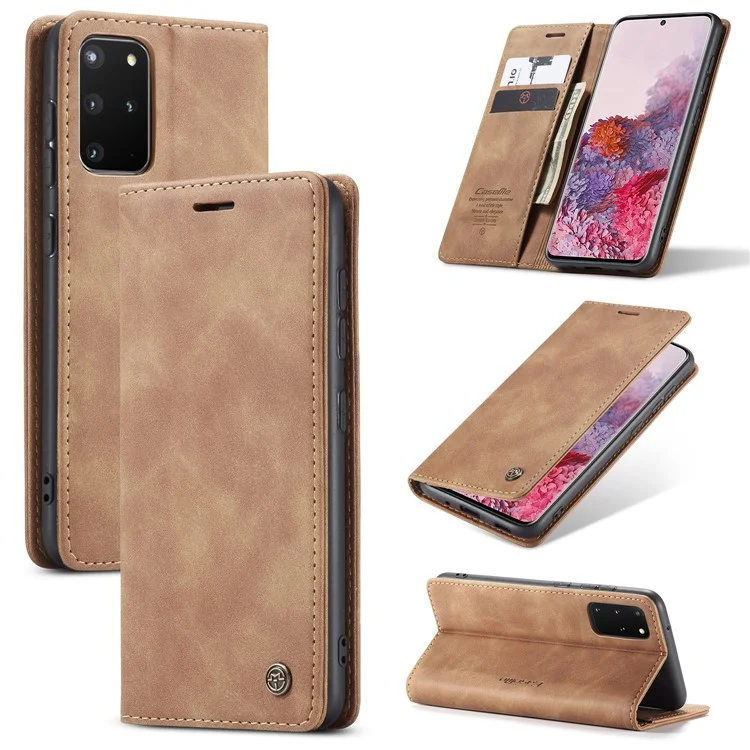 CASEME 013 Series Flip Wallet Leather Mobile Case for Samsung Galaxy A91/S10 Lite - Black-Cellmalls