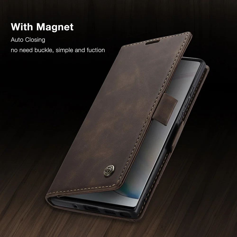 CASEME 013 Series Auto-absorbed Leather Flip Cover for Samsung Galaxy A81/Note 10 Lite - Black-Cellmalls